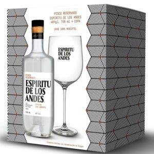 Pisco Especial Espiritu De Los andes + Copa